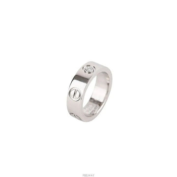 CARTIER ラブリング プラチナ ダイヤ 1P 47号 5.5MM 7241750318 75876022 [P]