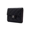 CHANEL Black Caviar Classic Small Flap Silver CC Women's Wallet AP0231 158611849 [P]