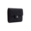 CHANEL Black Caviar Classic Small Flap Silver CC Women's Wallet AP0231 158611849 [P]