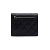 CHANEL Black Caviar Classic Small Flap Silver CC Women's Wallet AP0231 158611849 [P]