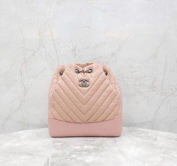 CHANEL Chevron Gabriel Rucksack Klein Pink 29er A94485 154162395 [P]