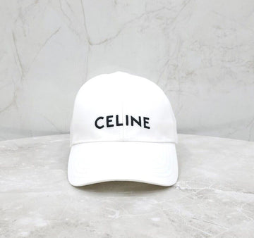 CELINE コットンベースボールキャップホワイト2AUS9969P 153433864 [P]