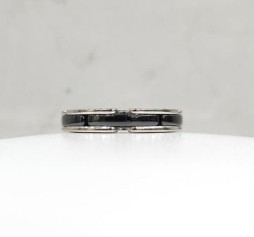 CHANEL ホワイトゴールド ブラック セラミック ウルトラ リング スモール 55号 J3092 153469480 [P]
