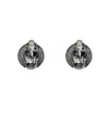 CHANEL Runde CC Metallic Silber Ohrringe 39583 158614035 [P]