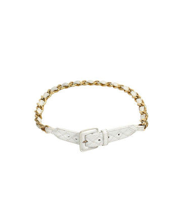 CHANEL White Gold Chain Belt 2802 158614072 [P]