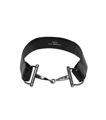 GUCCI ブラックシルバーバックルベルト 2807 158614177 [P]
