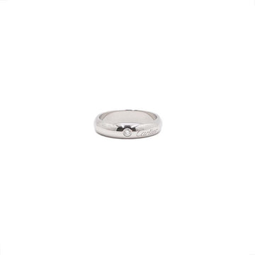 Cartier 4mm 1P Diamond Platinum Wedding Band Ring 12 158616989 [P]