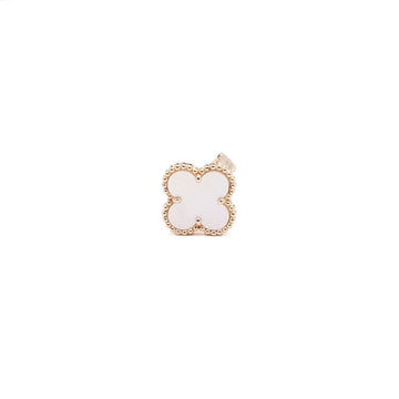 VAN CLEEF & ARPELS Vintage Alhambra Ohrringe, 18K Gelbgold, Weiße Perlmutt, VCARA44100 158617062 [P]