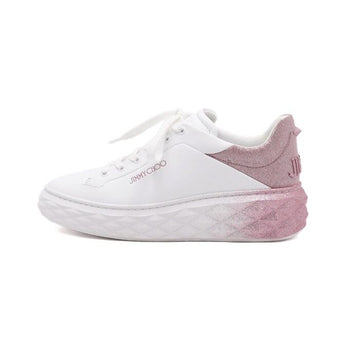 Jimmy Choo White Pink Glitter Diamond Maxi M II Women's Sneakers aa66121 158617065 [P]