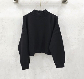DIOR ブラックウールブレンドクロップニット444S19AM312 151115000 [P]