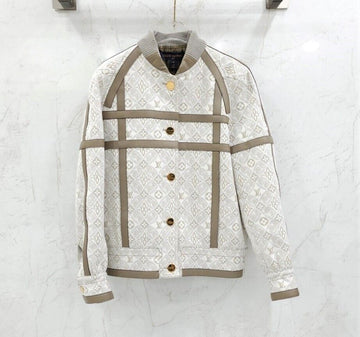 LOUIS VUITTON Monogramm 1854 Leder Varsity Bomberjacke 1A9MIO 141280186 [P]
