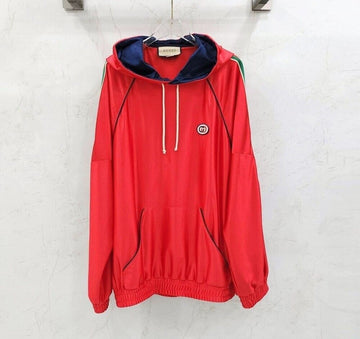 GUCCI gg GG Web Detail Technische Dreistreifen Sweatshirt Hoodie 653373 140950366 [P]