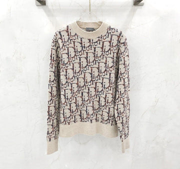 Dior Beige Oblique Jacquard Sweater Knit 193M638AT662 155005472 [P]