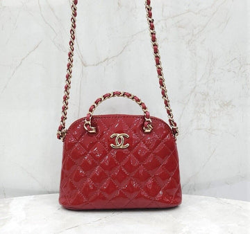 CHANEL New CC Logo Patent Chain Mini Bag AP3354 149970114 [P]