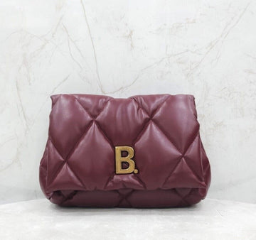 Balenciaga B Logo Touch Puppy Quilted Clutch 144919409 [P]