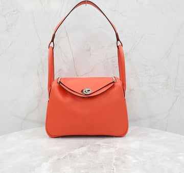 HERMES リンディ 26 エバーカラー オレンジフィールド シルバー刻印 155897095 [P]