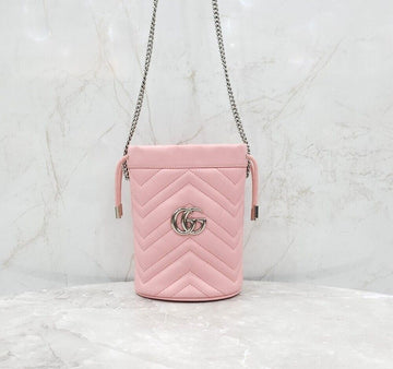 Gucci Pink Marmont Chain Bucket Bag 575163 155005476 [P]