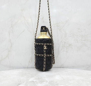 CHANEL Metall-Tumbler mit Lederkette 155484134 [P]