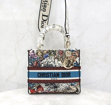 DIOR 新商品 刺繍レディディライトバッグ ミディアム ラテ マルチ 153469449 [P]