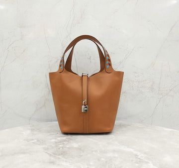 Hermes Picotin 22 Clemence Camel Gold 155024340 [P]