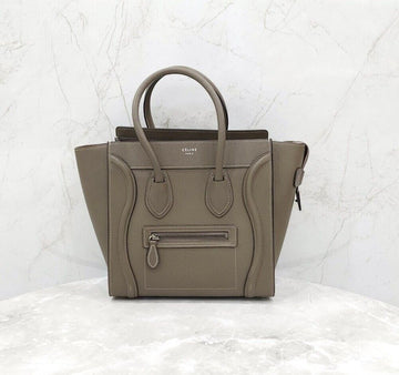 CELINE Mikro-Luggage Tote Bag Etoupe 189793 155005488 [P]