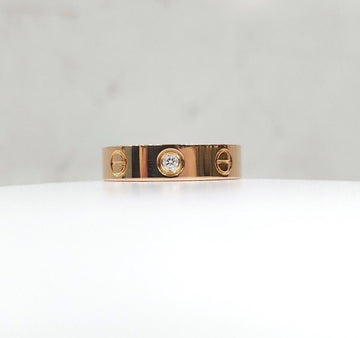 CARTIER Edelstahlring mit Diamant 1P in klein Größe 44 155942460 [P]