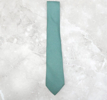 Hermes Green H Pattern Silk Tie 137610007 [P]