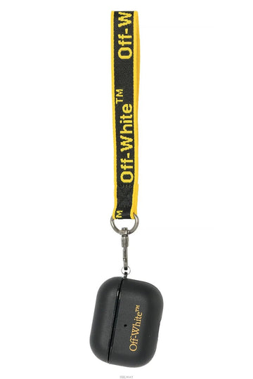 OFF WHITE グラフィックベルトエアポッドプロケースブラック&イエロー OMZG110S23PLA0011018 49008135 [P]
