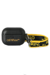 OFF WHITE グラフィックベルトエアポッドプロケースブラック&イエロー OMZG110S23PLA0011018 49008135 [P]