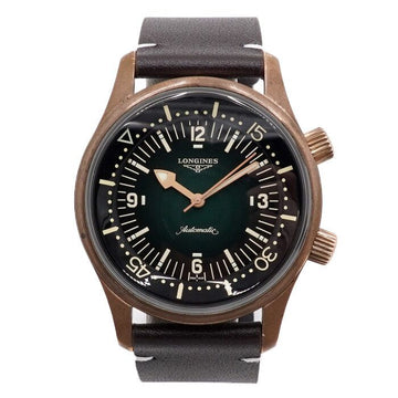 Longines Legend Diver Bronze Titanium Green Dial Limited Edition Automatic Watch 42MM Leather Strap 158649719 [P]