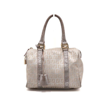 Fendi Beige Canvas Boston Tote with FF Logo 8BL068 158649856 [P]