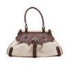 FENDI Braune Leder-Cream Canvas FF Magic Tote Bag 8BN144 158649926 [P]