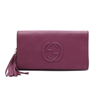 GUCCI Interlocking Soho Tassel Flap Clutch Bag 336753 158650060 [P]