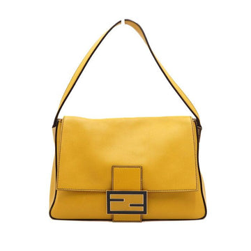 Fendi Yellow FF Logo Vitello Giuka Mamma Flap Shoulder Bag 8BR638 158650122 [P]