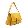 Fendi Yellow FF Logo Vitello Giuka Mamma Flap Shoulder Bag 8BR638 158650122 [P]