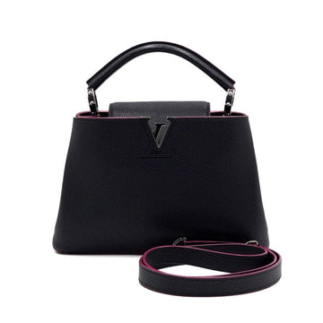 LOUIS VUITTON ダークネイビー トリヨン カプシーヌ BB トートバッグ兼ショルダーバッグ M94517 158650225 [P]