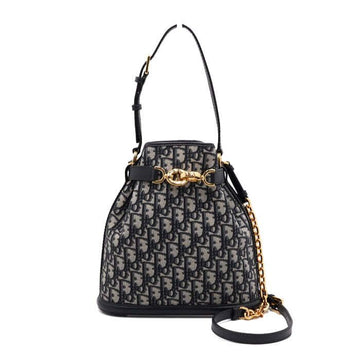 Dior Blue Oblique Medium Chain Tote Shoulder Bag Crossbody aa66050 158650232 [P]