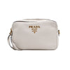 Prada White Vitello Daino Double Zipper Camera Shoulder Bag 158650258 [P]