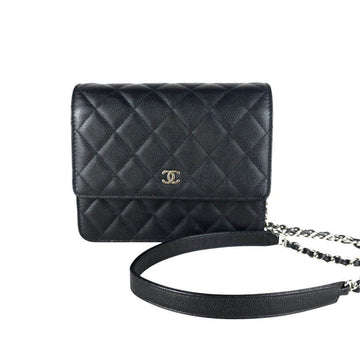 CHANEL Classic Caviar WOC Chain Wallet Crossbody 14893 158654362 [P]
