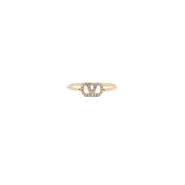 VALENTINO Kristallring mit V-Logo und goldfarbenem Metall 12 158655367 [P]