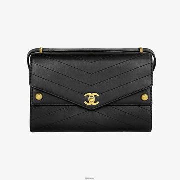 CHANEL コインボタンフラップバッグ 26番台 43ITE63L 158656599 [P]