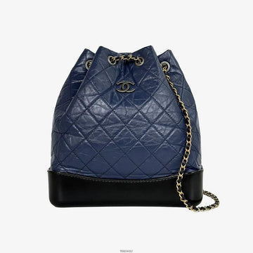 CHANEL Gabrielle Backpack Medium Navy 25 158657468 [P]