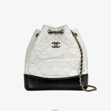 CHANEL Gabrielle Backpack Small White 24 158657520 [P]