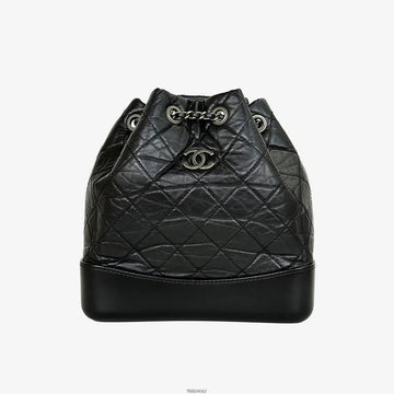CHANEL Gabrielle Backpack Small Black KTUCUJR9 158657522 [P]