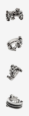 CHROME HEARTS 3CH Semetery Offene Ring Größe 3 Silber 158658236 [P]