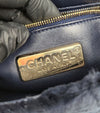 CHANEL Navy Shearling Chain Shoulder Bag 59924 158659599 [P]