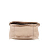 CHANEL Beige Wildleder Ge quiltete CC Klappe Schultertasche 57898 158659604 [P]