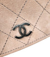 CHANEL Beige Wildleder Ge quiltete CC Klappe Schultertasche 57898 158659604 [P]