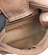 CHANEL Beige Wildleder Ge quiltete CC Klappe Schultertasche 57898 158659604 [P]