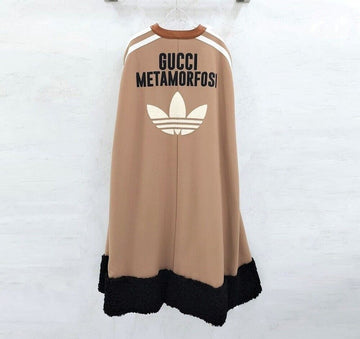 Gucci Adidas Trefoil Limited Edition Shearling Cape 716151 149481790 [P]